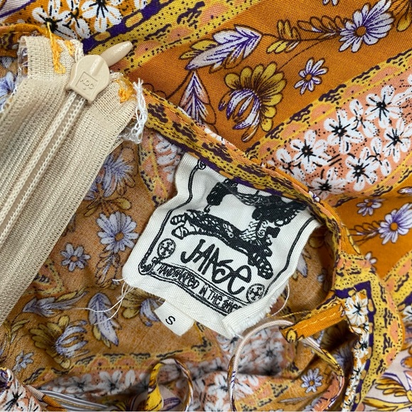 Jaase Wide Leg Bohemian Spaghetti Strap Romper Orange S - Picture 12 of 13